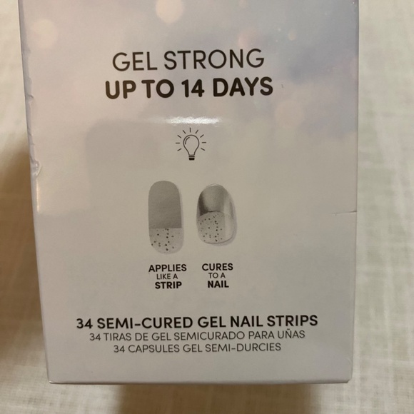 Lot of Dashing Diva Glaze Semi-cured Gel Nail Strips Bells Glitter Silver French - Picture 4 of 16